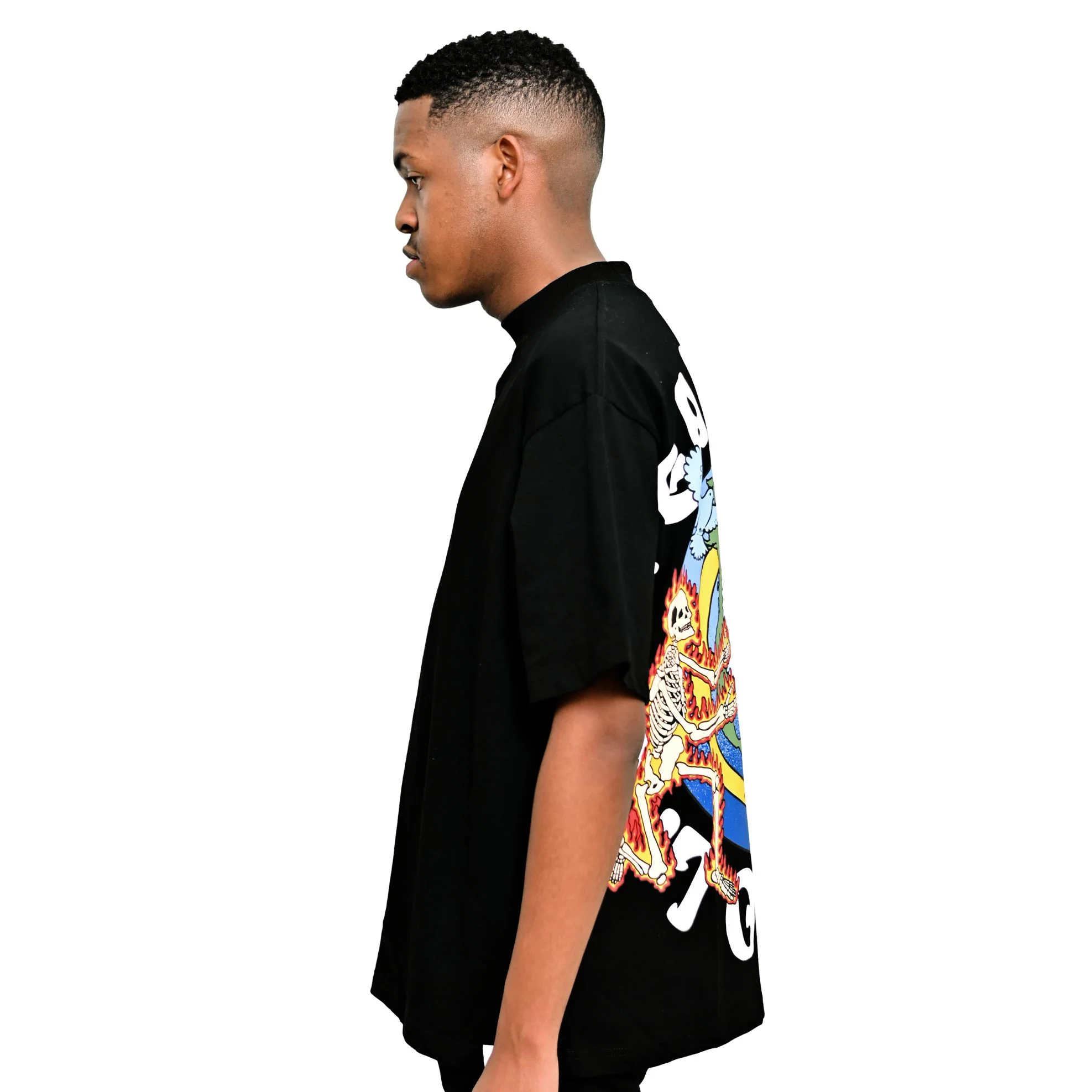 WORLD PEACE T-SHIRT BLK/WHT - Image 3